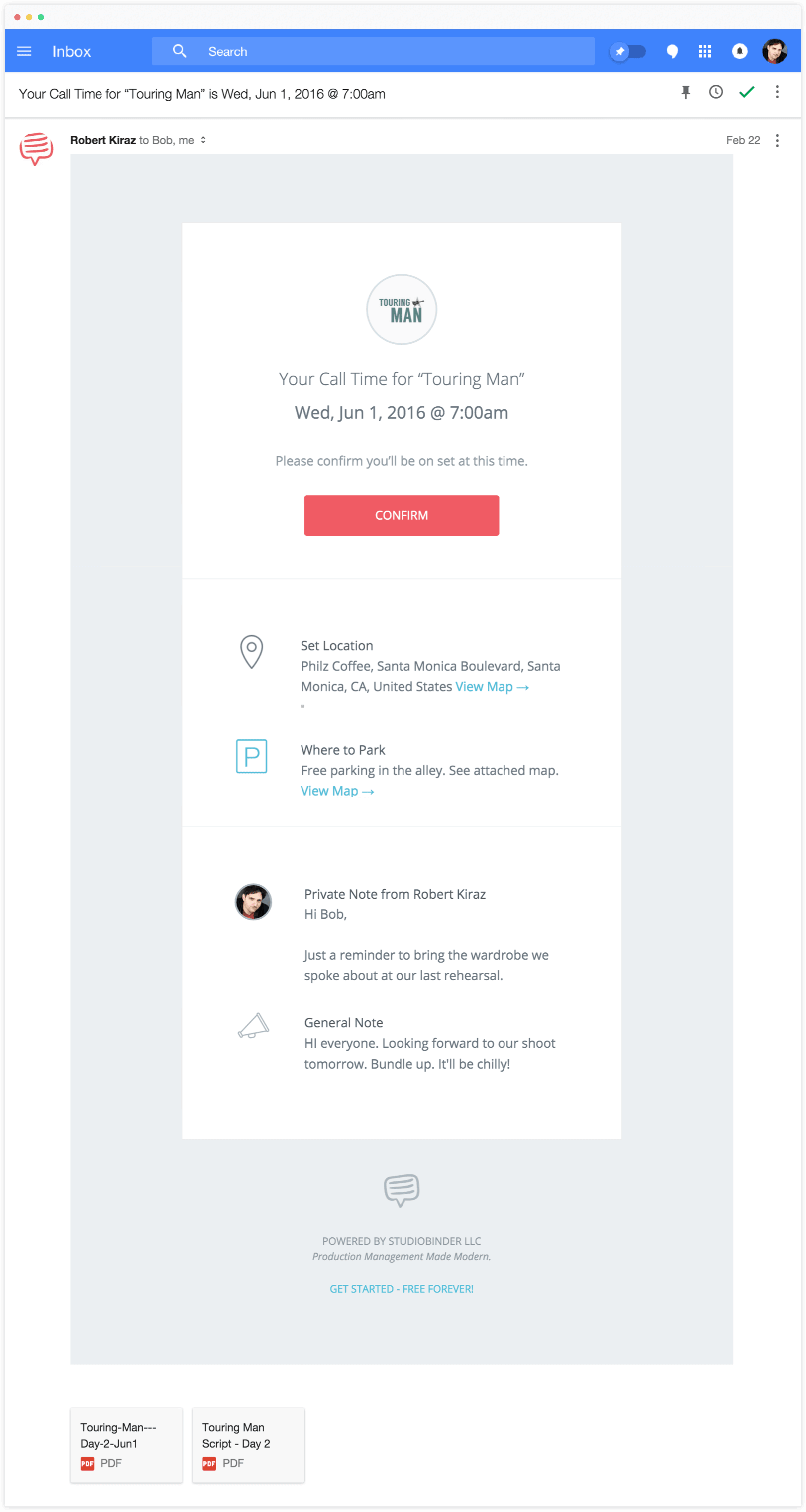 Ultimate Guide to Call Sheets 6 Call Sheet Template in Email Form - StudioBinder